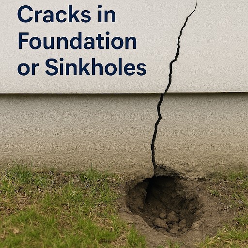 Cracks in Foundation or Sinkholes