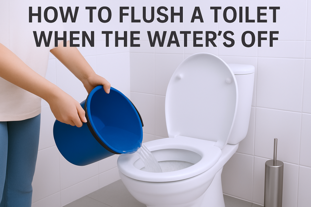 how to flush toilet when water is off