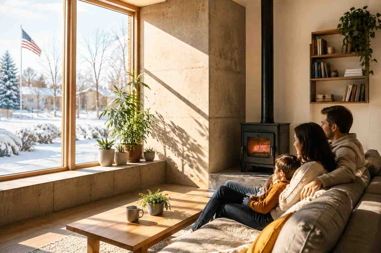 Utilize Thermal Mass to Store the Warmth